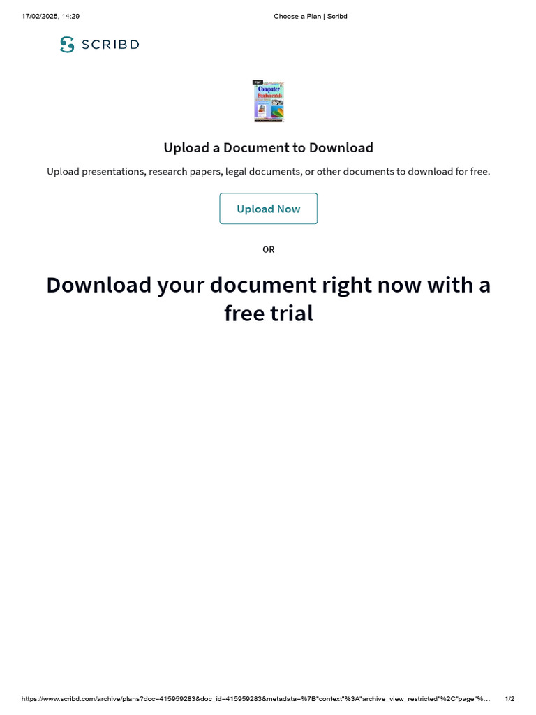 Choose A Plan - Scribd | PDF