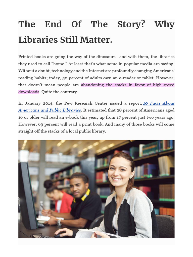 The Importance of Libraries Today | PDF | Libraries | Public Library