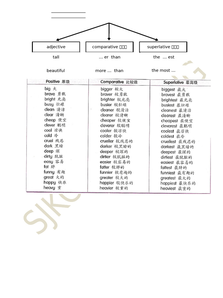 Understanding Adjectives and Their Forms | PDF