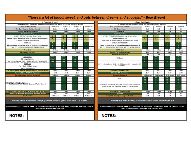 Workout CARDS (September) UPDATED | PDF | Strength Training | Weight ...