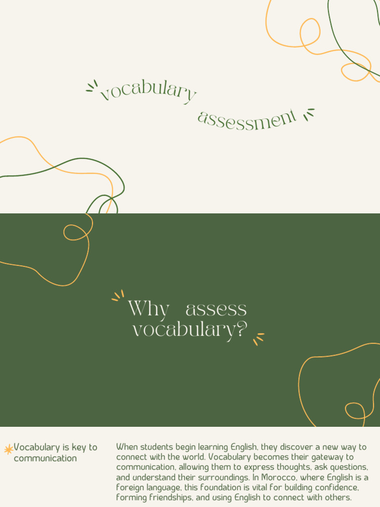 Vocabulary Assessment Strategies | PDF | Educational Assessment ...