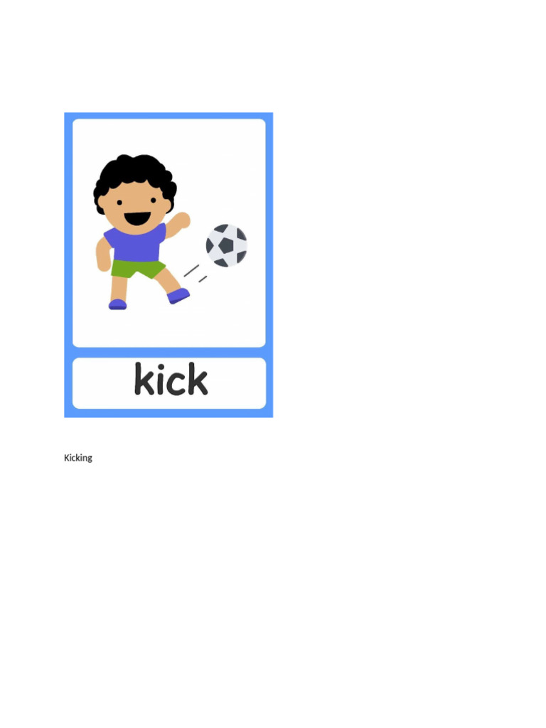 Basicactionwords Kicking | PDF