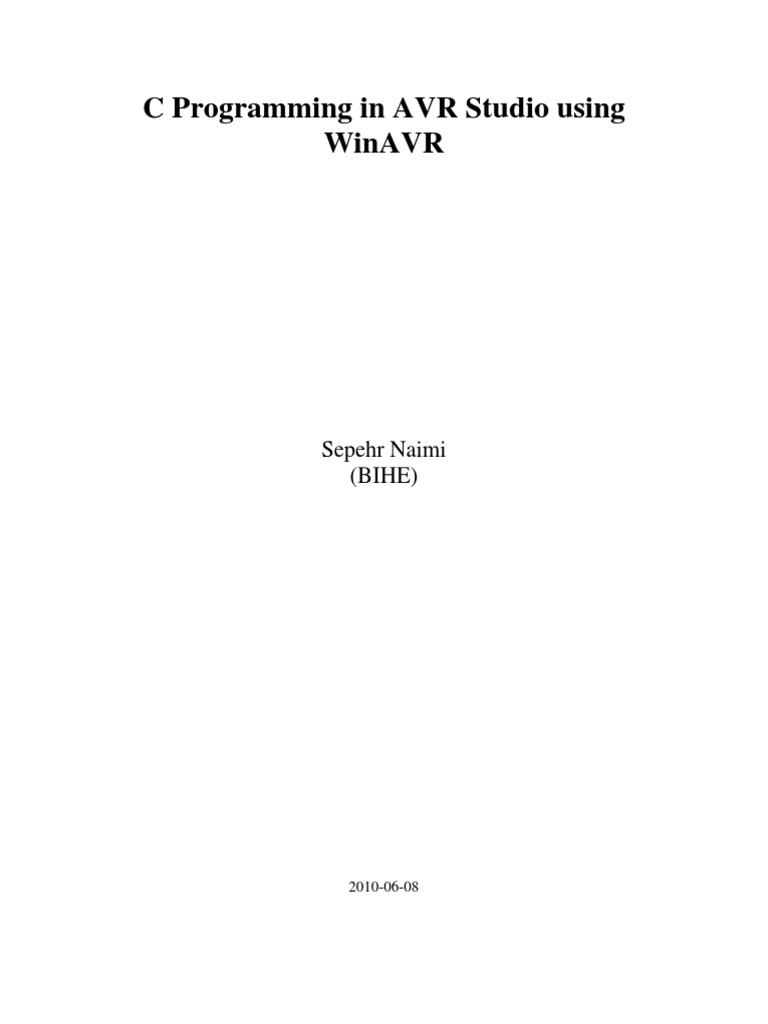 C Programming in Avr Studio | PDF