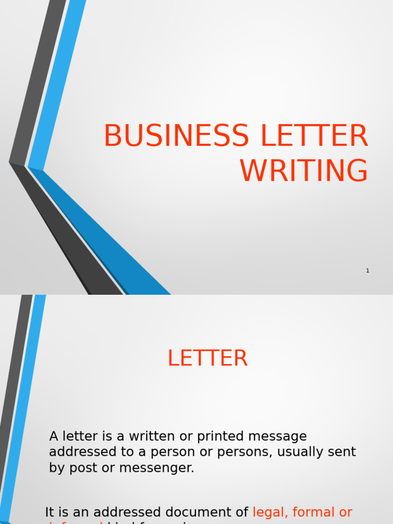 Business Letter Writing Guide | PDF | Linguistics | Human Communication