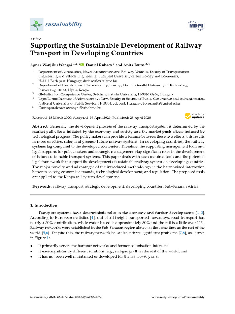 Sustainability 12 03572 (1) | PDF | Gross Domestic Product | Transport