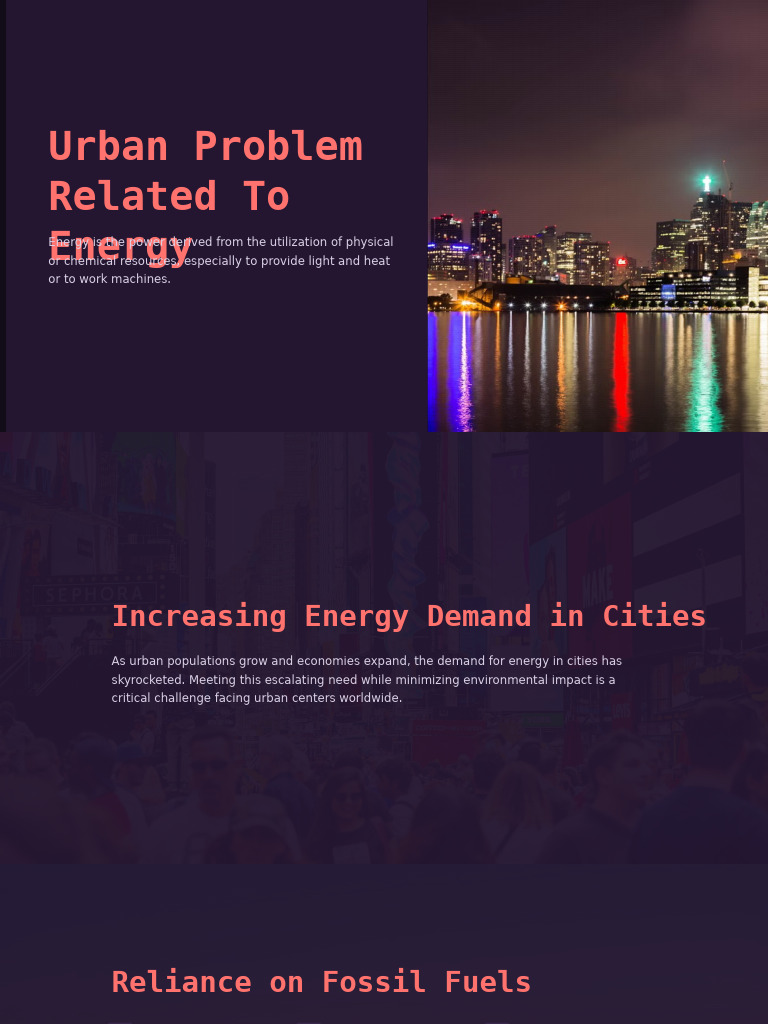 Urban Energy Challenges and Solutions | PDF | Renewable Energy | Energy ...