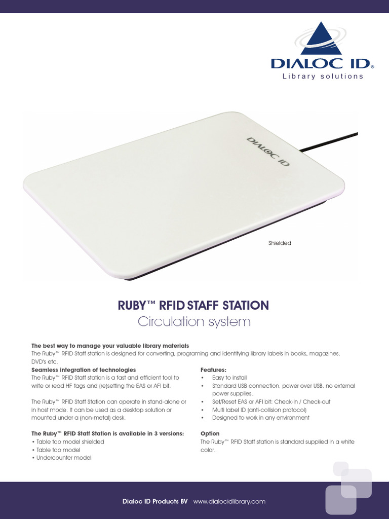 Brochure-RUBY-RFID-Staff-Station | PDF | Radio Frequency Identification ...