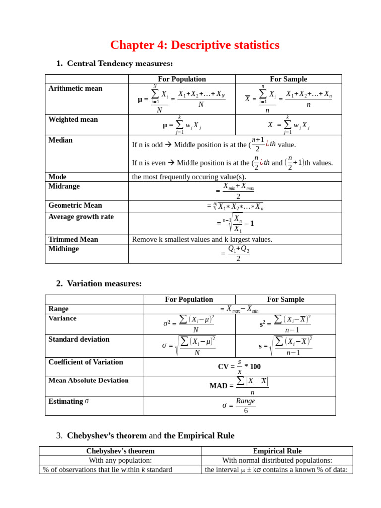 Statistics Review: Key Concepts | PDF | Probability Distribution ...