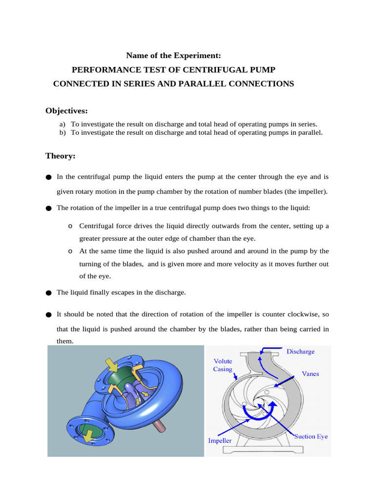 Centrifugal Pump Performance Testing | PDF | Pump | Gas Technologies