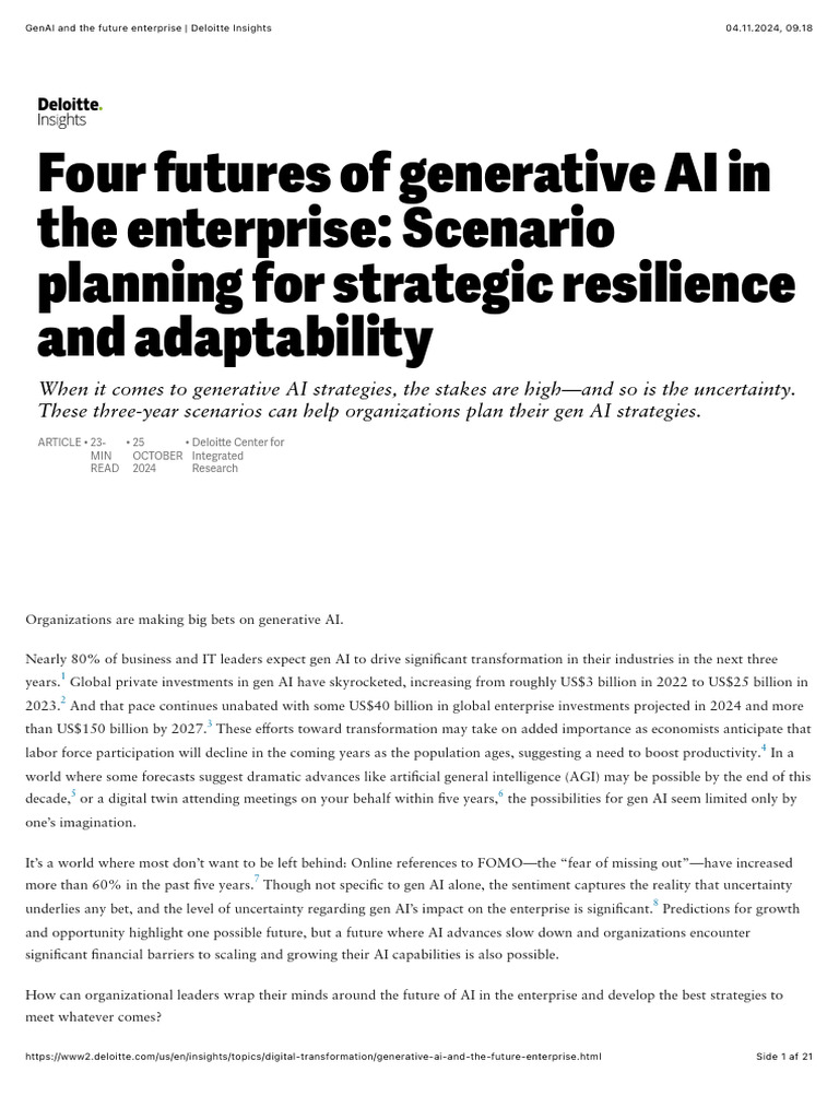 Future of Generative AI in Enterprises | PDF | Artificial Intelligence ...