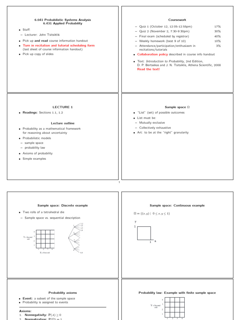 Applied Probability Course Overview | PDF | Probability Distribution ...