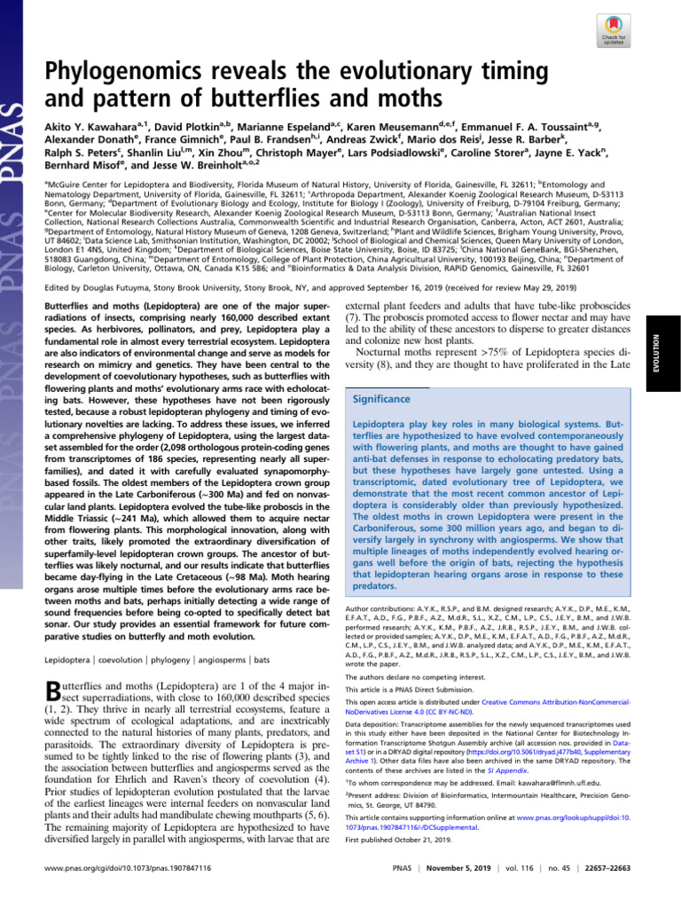Kawahara Et Al 2019 Phylogenomics Reveals The Evolutionary Timing and ...