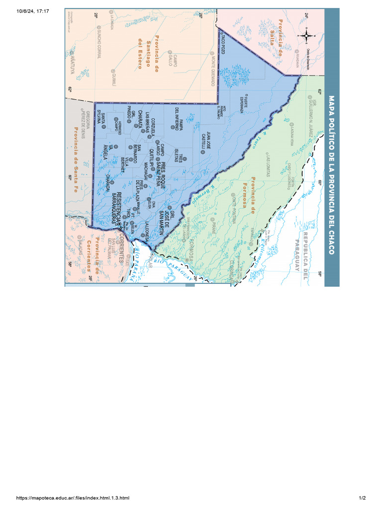 Mapas de Chaco - Político | PDF