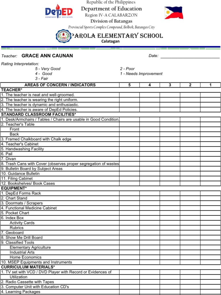 form doc contract Observation Form