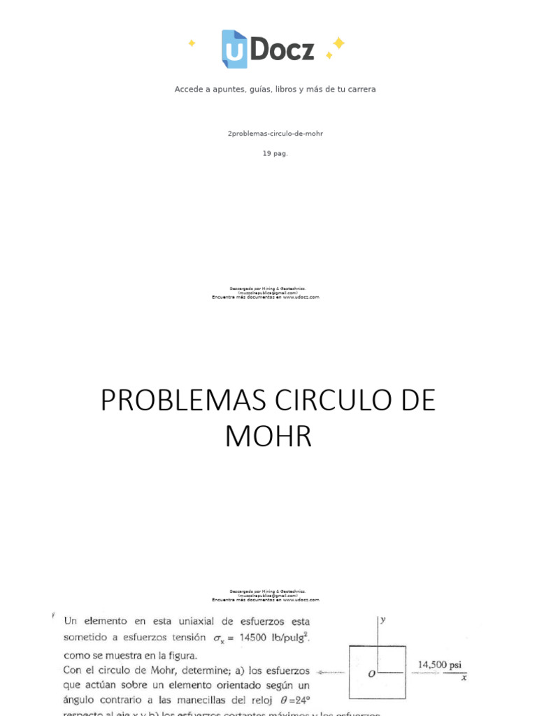 Problemas del Círculo de Mohr | PDF