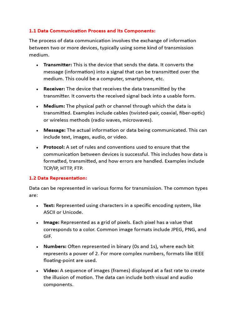 Data Communication Basics Explained | PDF | Computer Network ...