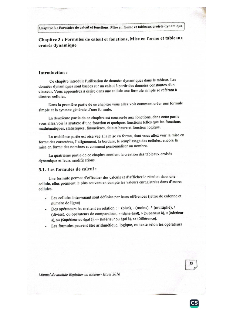 Chapiter 3 Exal Calculate | PDF