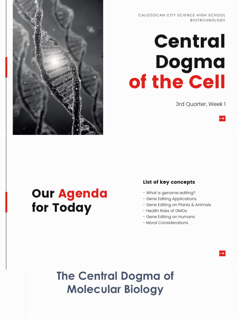 Gene Editing and Central Dogma Overview | PDF