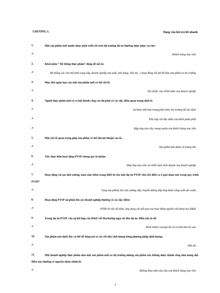 Ôn PTSP 1 | PDF