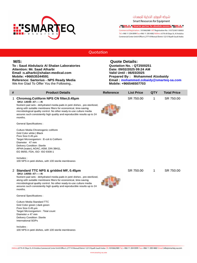 Microbiological Testing Quotation Details | PDF