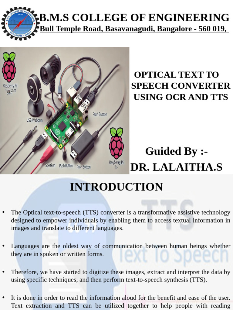 Presentation 4 | PDF | Speech Synthesis | Raspberry Pi