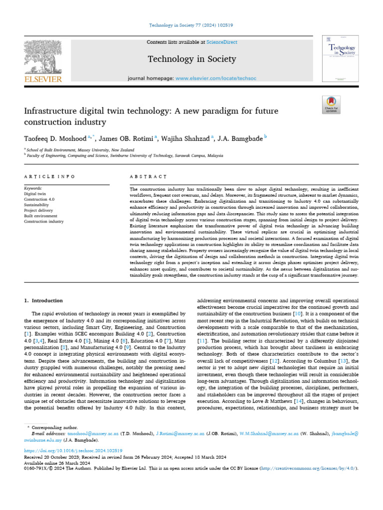 Digital Twins: Future of Construction | PDF | Building Information ...