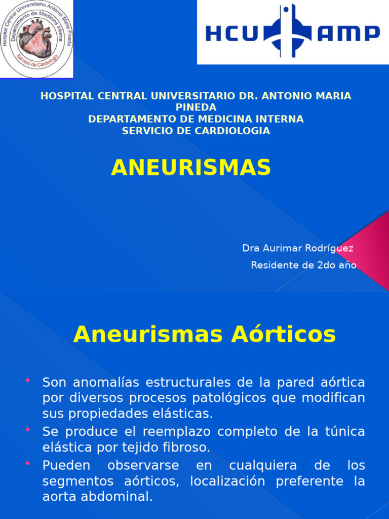 Aneurismas Aórticos: Diagnóstico y Tratamiento | PDF | Aorta ...