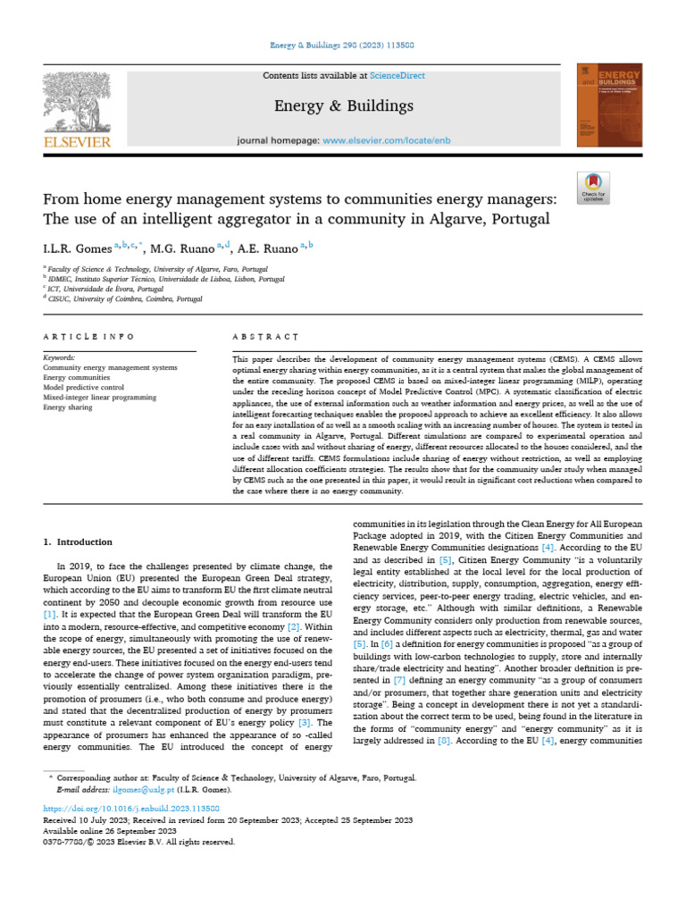 Intelligent Energy Management in Algarve | PDF | Mathematical Optimization