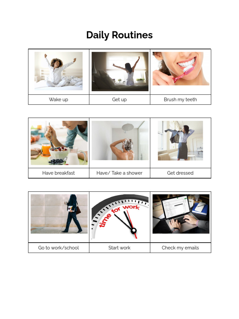 DAILY ROUTINES.docx (2) | PDF | Lunch