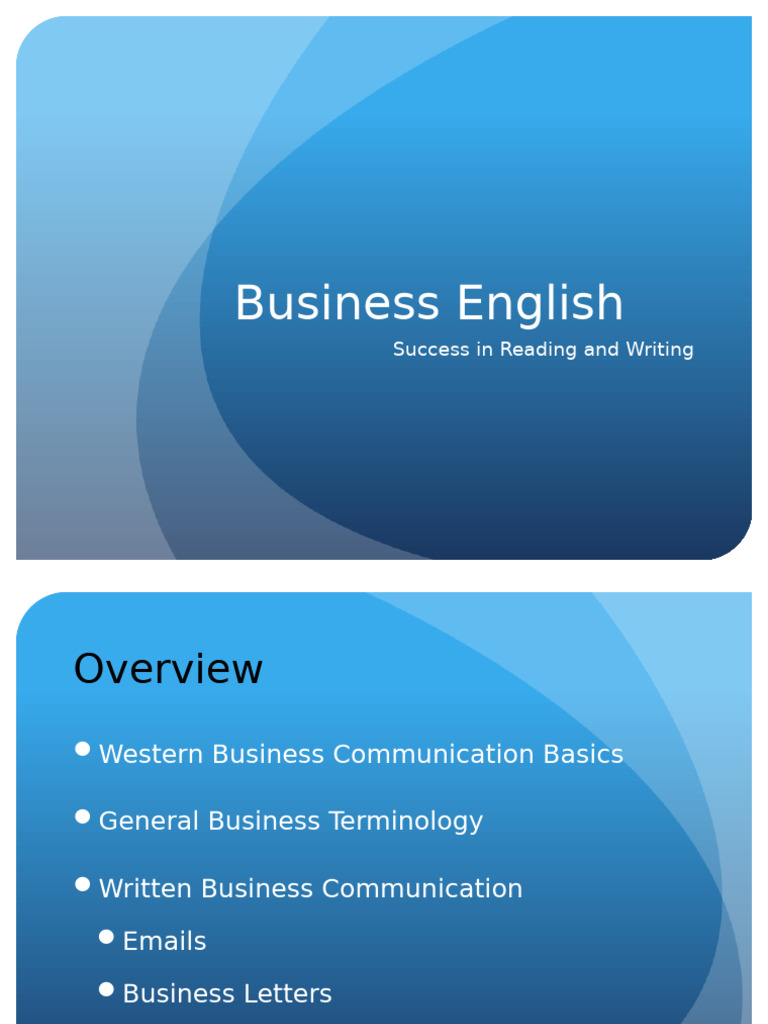 Business English: Communication Essentials | PDF | Voice Over Ip ...