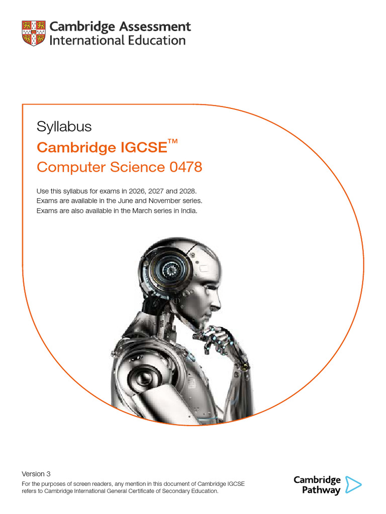 IGCSE-CS-2026-2028-syllabus | PDF | Computer Data Storage | Central ...