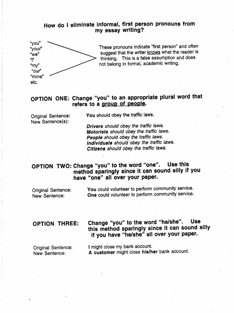 You in Formal Writing | PDF