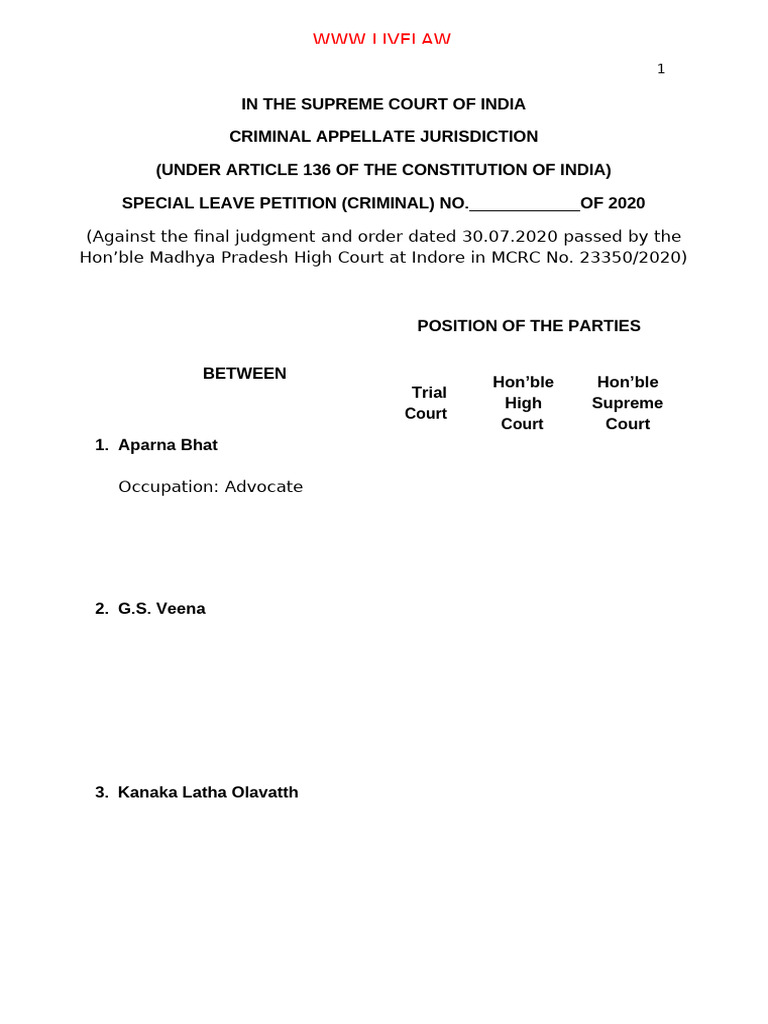 Supreme Court Bail Petition Analysis | PDF | Bail | Crimes