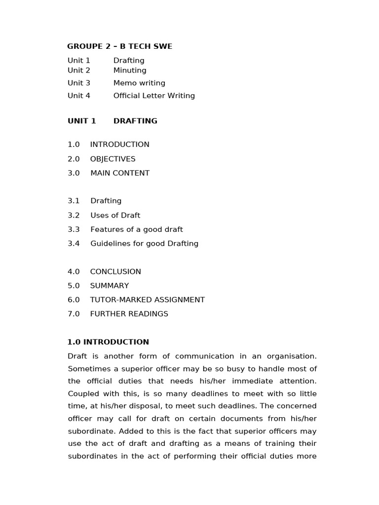 Essential Skills in Drafting & Minuting | PDF | Memorandum | Communication