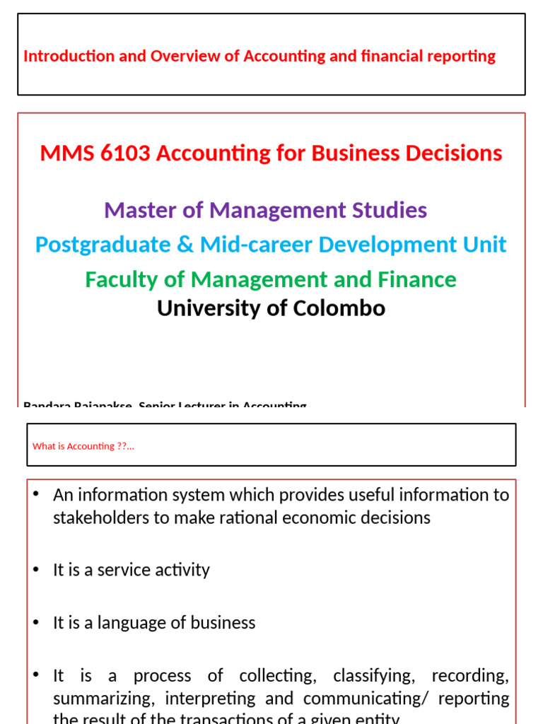 Accounting Overview and Financial Reporting | PDF | Debits And Credits ...