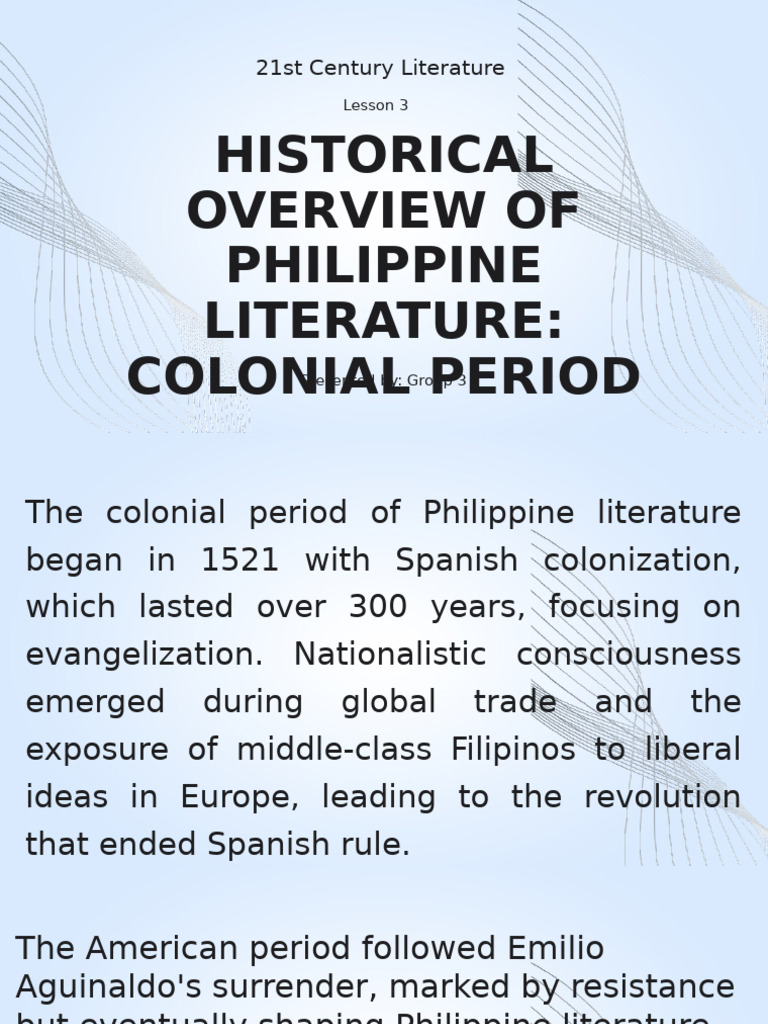 Philippine Literature: Colonial Era Insights | PDF | Philippines ...