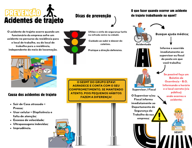 Acidentes de Trajeto: Prevenção e Informações | PDF