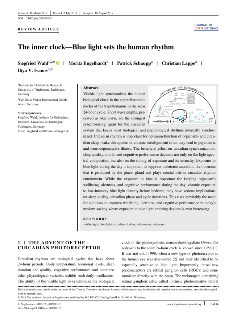 Blue Light's Impact on Circadian Rhythm | PDF | Circadian Rhythm | Sleep