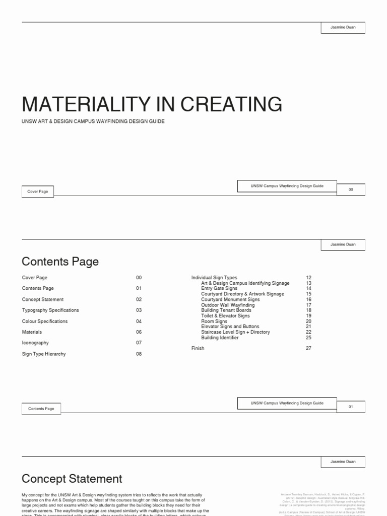 Materiality in Creation | UNSW Art & Design Campus Wayfinding Design ...