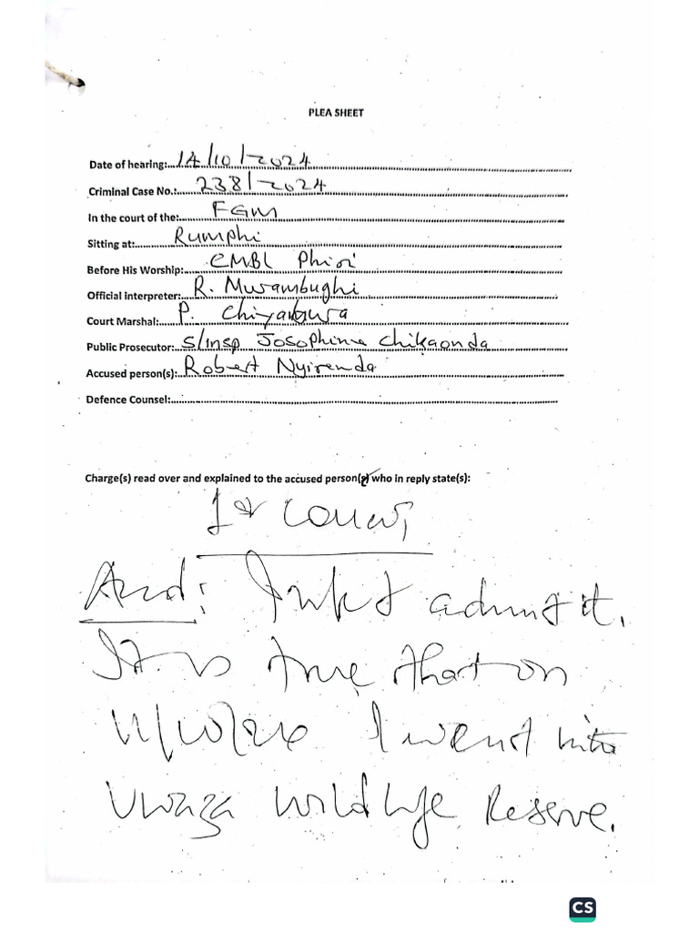 Sentence Robert Nyirenda | PDF