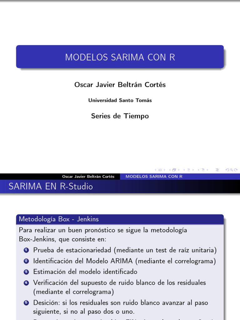Modelos SARIMA en R para Pronósticos | PDF | Estadísticas ...