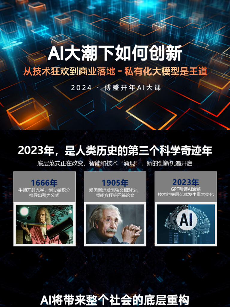傅盛2024开年AI大课PPT | PDF
