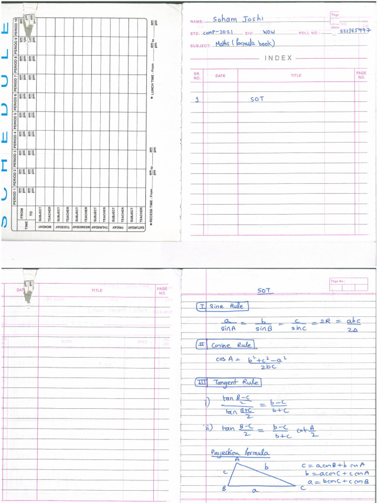Topper Maths Notes | PDF
