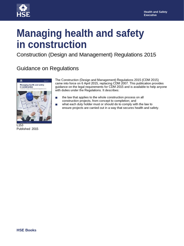 2015 Regs and Guidance l153 | PDF | Occupational Safety And Health