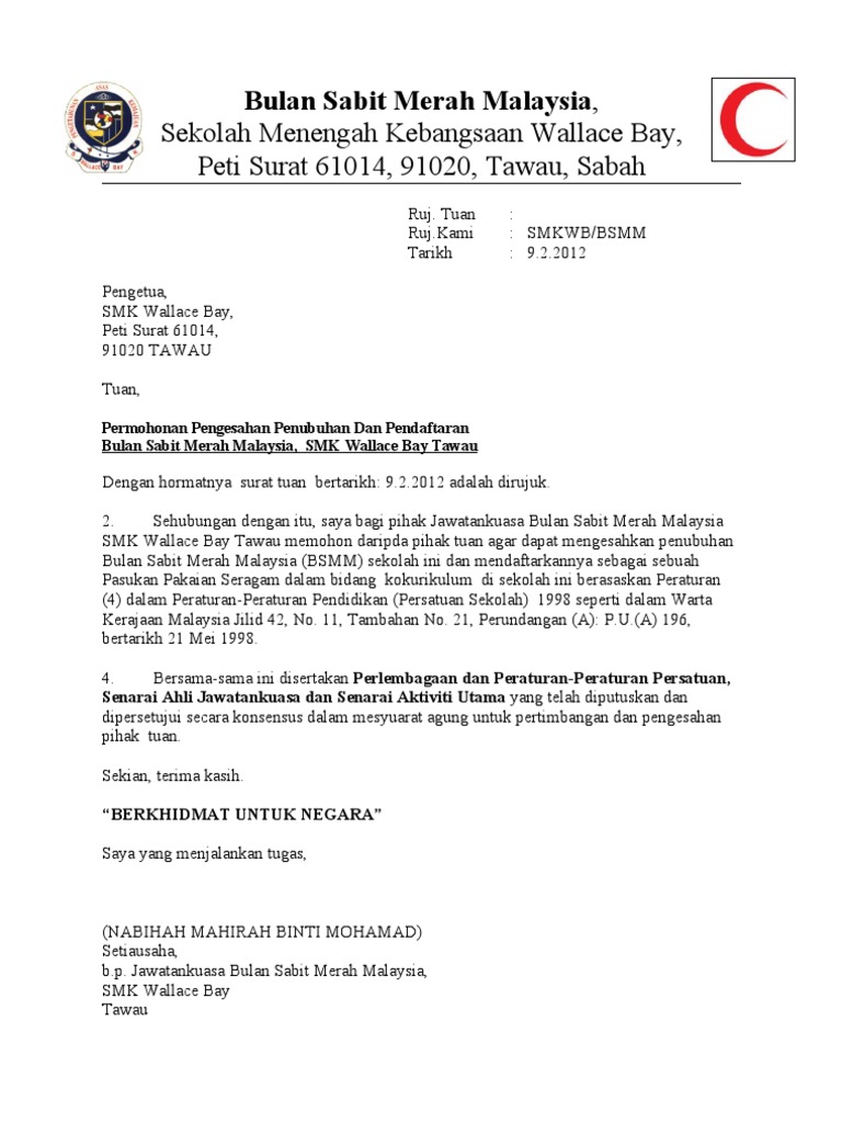 Contoh Surat Pengesahan Ran Kokurikulum 2012 Pdf