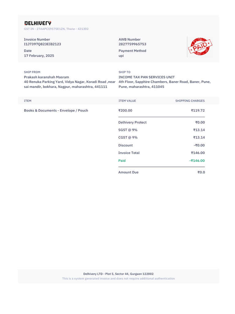 'PackageInvoice T1J7397Q823EI82123 | PDF
