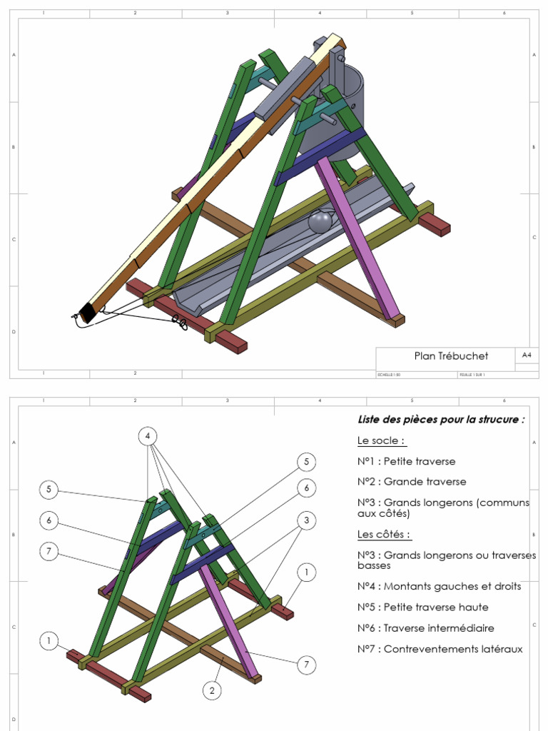 Plan détaillé de construction de trébuchet | PDF