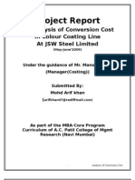 Project Report on JSW Steel Ltd.