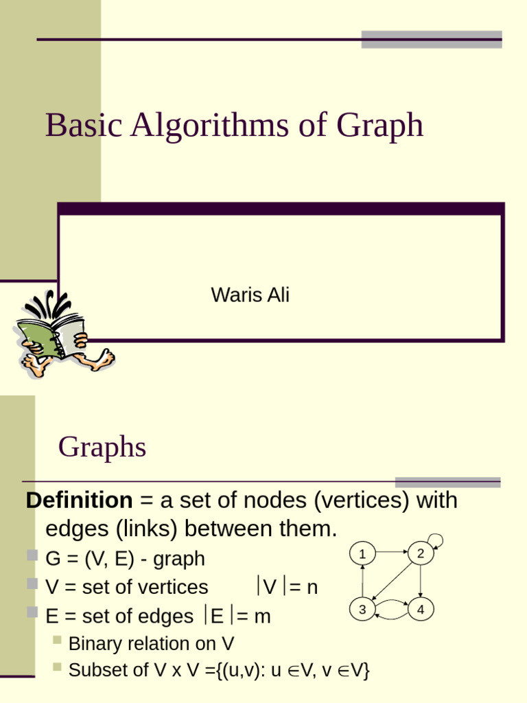 Basic Algorithms of Graph | PDF | Vertex (Graph Theory) | Mathematical ...