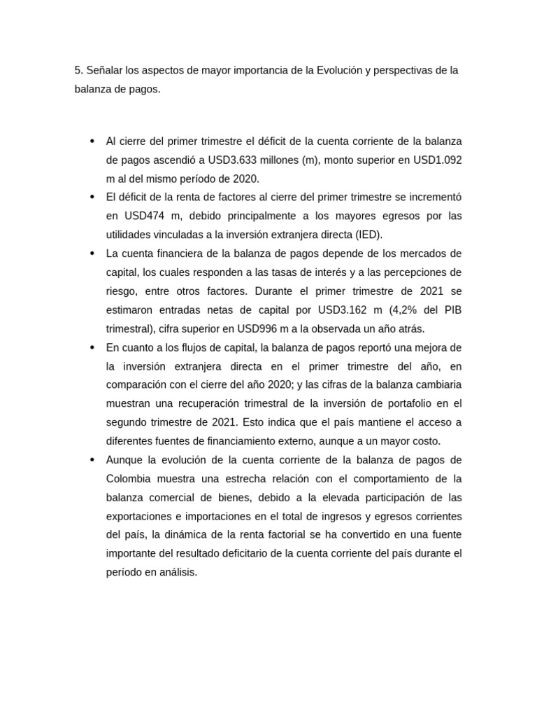 Informe 2 | PDF | Inflación | Balance de pagos